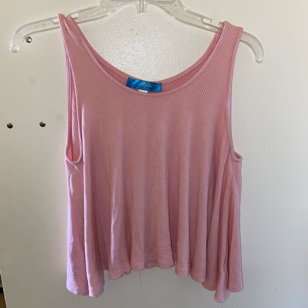 Pink flowy tank top